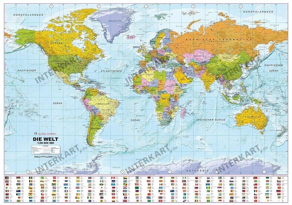 96.5 x 66 cms Colour Your World Beautiful Map Poster Magnetic Notice Board Oak Framed Approx 38 x 26 inches 