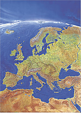 Panorama Wandkarte Europa