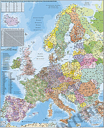 Europe Post Code Map