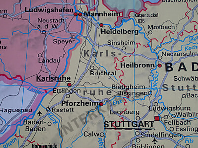 Politische Deutschlandkarte Mit Holzleisten 1 X 160cm