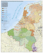 Benelux PLZ Karte Poster 97 x 118cm