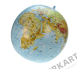Topographischer aufblasbarer Globus 40cm - deutsch