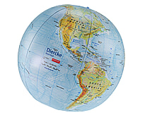 Aufblasbarer Globus physikalisch 40 cm - englisch