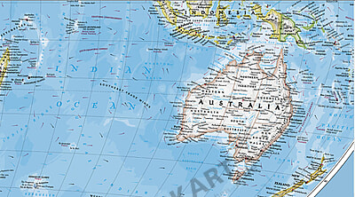 Political World Map Large Size 175 X 122cm