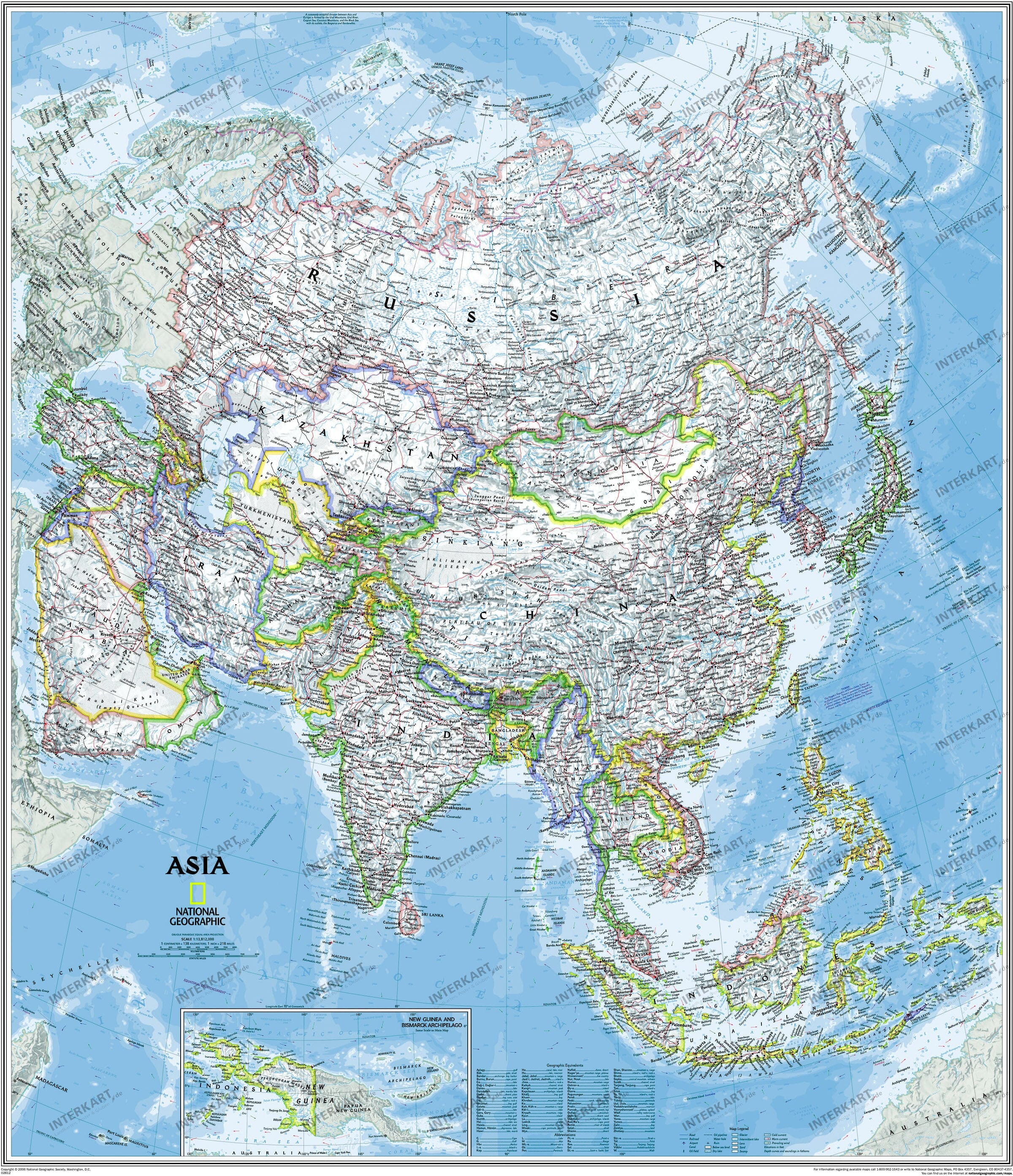 Politische Asien Karte