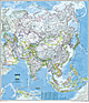 Politische Asien Karte von National Geographic
