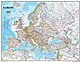 Political Europe Map Poster in large size from National Geographic 