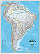 Südamerika Karte politisch - Süd Amerika Poster - National Geographic