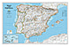 Spain map and Portugal map from National Geographic
