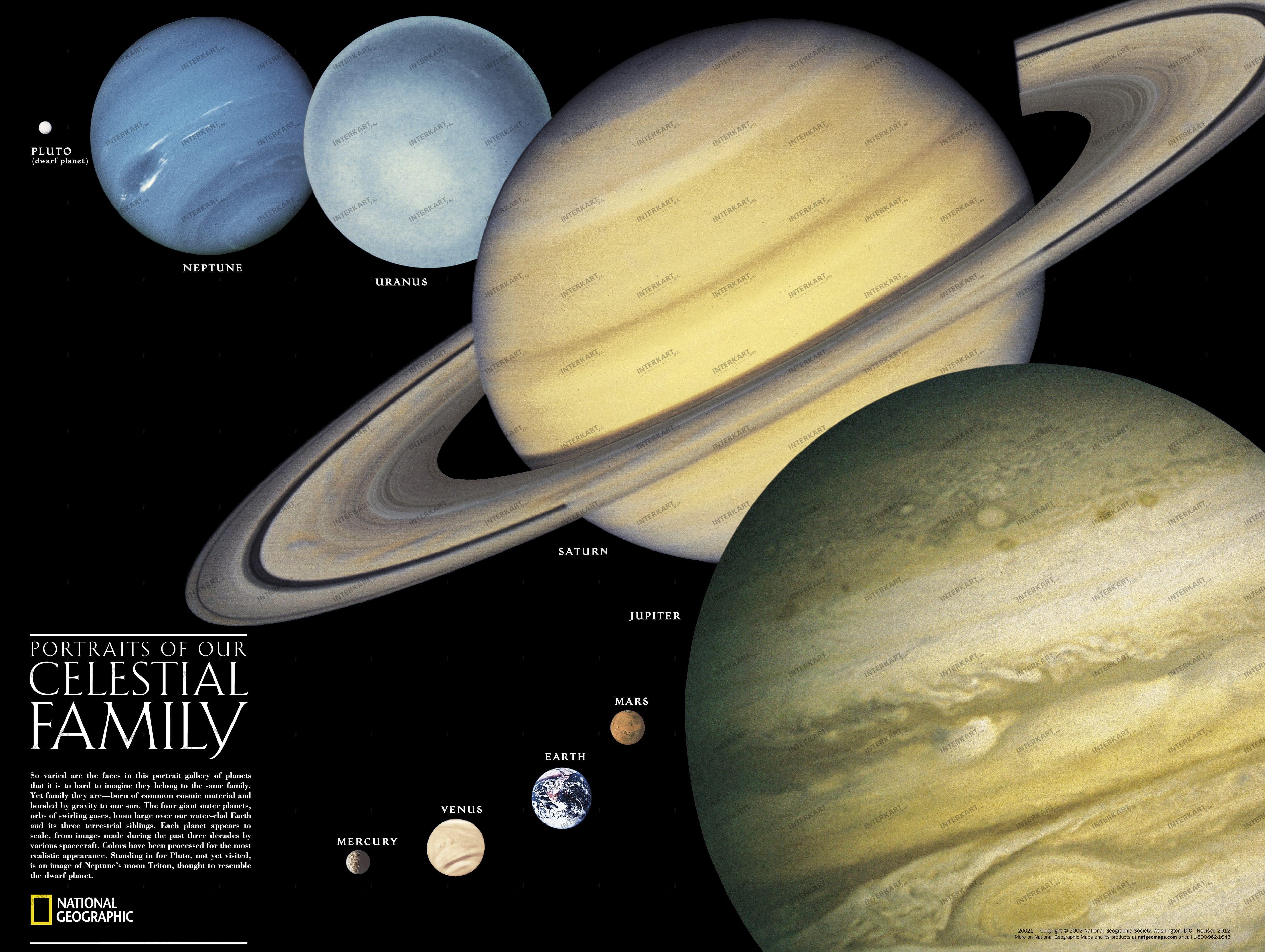 Das Sonnensystem Karte 61 x 46cm
