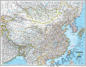 China Landkarte China Poster von National Geographic