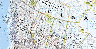 Kanada Karte 96 X 81cm