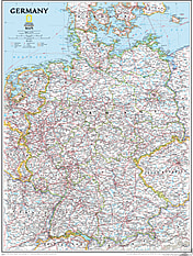 Deutschland Karte als Poster von National Geographic