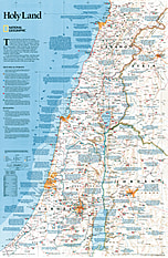 Heiliges Land Landkarte mit Karten von Israel, Jordanien, Syrien, Libanon