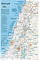 Heiliges Land Landkarte mit Karten von Israel, Jordanien, Syrien, Libanon