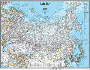 Russland Karte als Poster von National Geographic