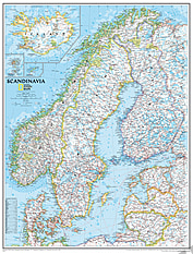 Skandinavien Landkarte von National Geographic