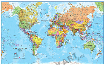 Political World Map 1:20 Mio (MI) 192 x 117cm
