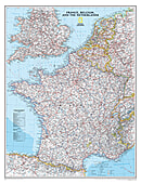 Frankreich, Belgien, Niederlande Landkarte Poster von National Geographic