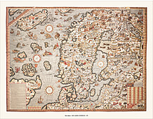 Olaus Magnus's Skandinavien (1539) 86 x 67cm