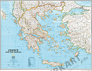 Griechenland Landkarte National Geographic 