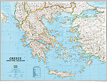 Griechenland Landkarte National Geographic