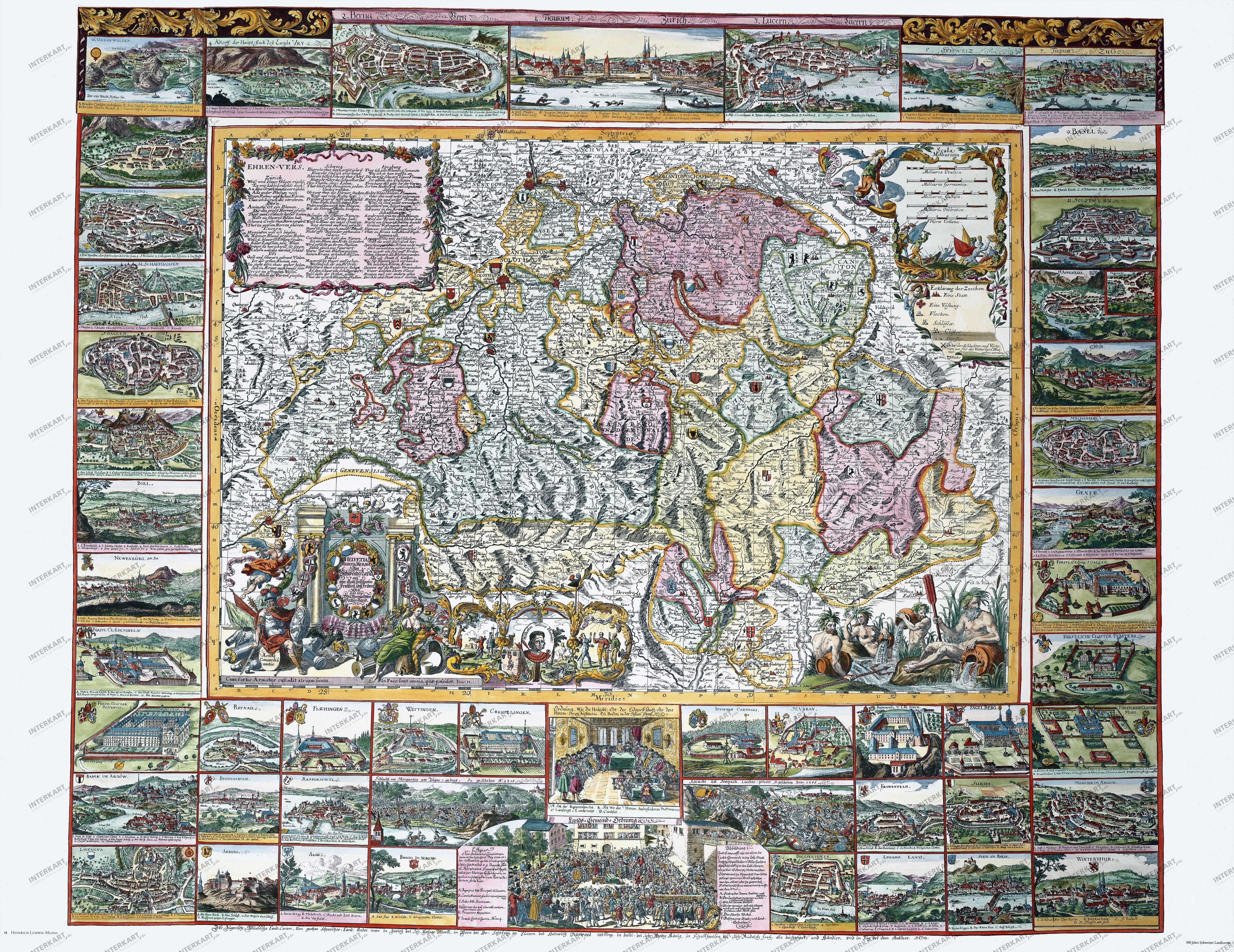 Schweiz Muoss (1710) 71 x 57cm