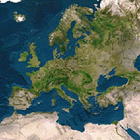 Europa Und Nordafrika Satellitenaufnahme