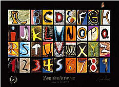 Schmetterlings Alphabet Poster