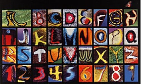 Schmetterlings Alphabet als Postkarte im 10er Set