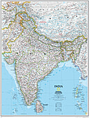 Indien Landkarte Poster von National Geographic