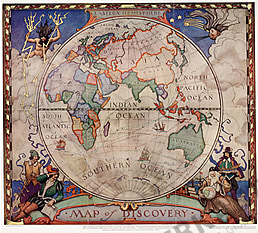 Entdecker Weltkarte der östlichen Hemisphäre von National Geographic