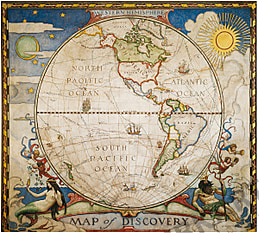 Entdecker Weltkarte - Westliche Hemisphäre von National Geographic