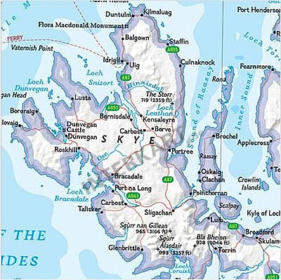 Schottland Landkarte Politisch 76 X 91cm