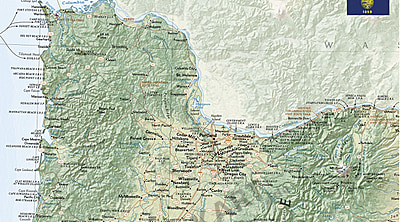 Oregon Landkarte 86 X 104cm