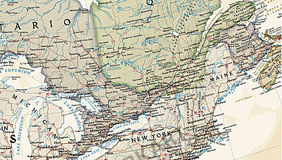 Kanada Landkarte Executive 96 X 81cm