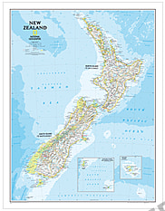 Neuseeland Landkarte von National Geographic 60 x 77cm