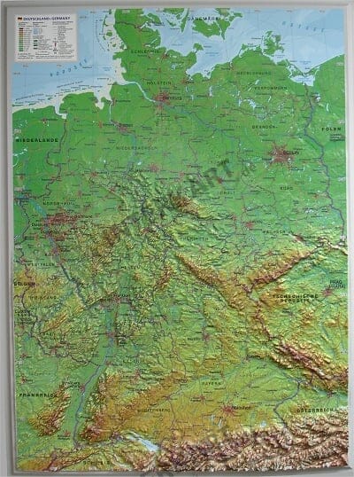 3D Reliefkarte Deutschland klein
