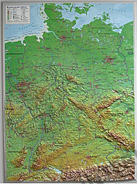 3D Reliefkarte Deutschland klein
