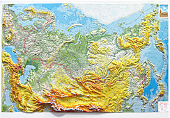 3D Relief Panorama Karte Russland XL