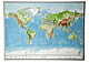 3D Reliefkarte Welt mit englischer Beschriftung