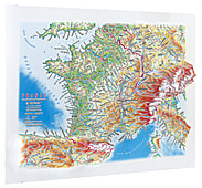 3D Relief Panorama Karte Frankreich