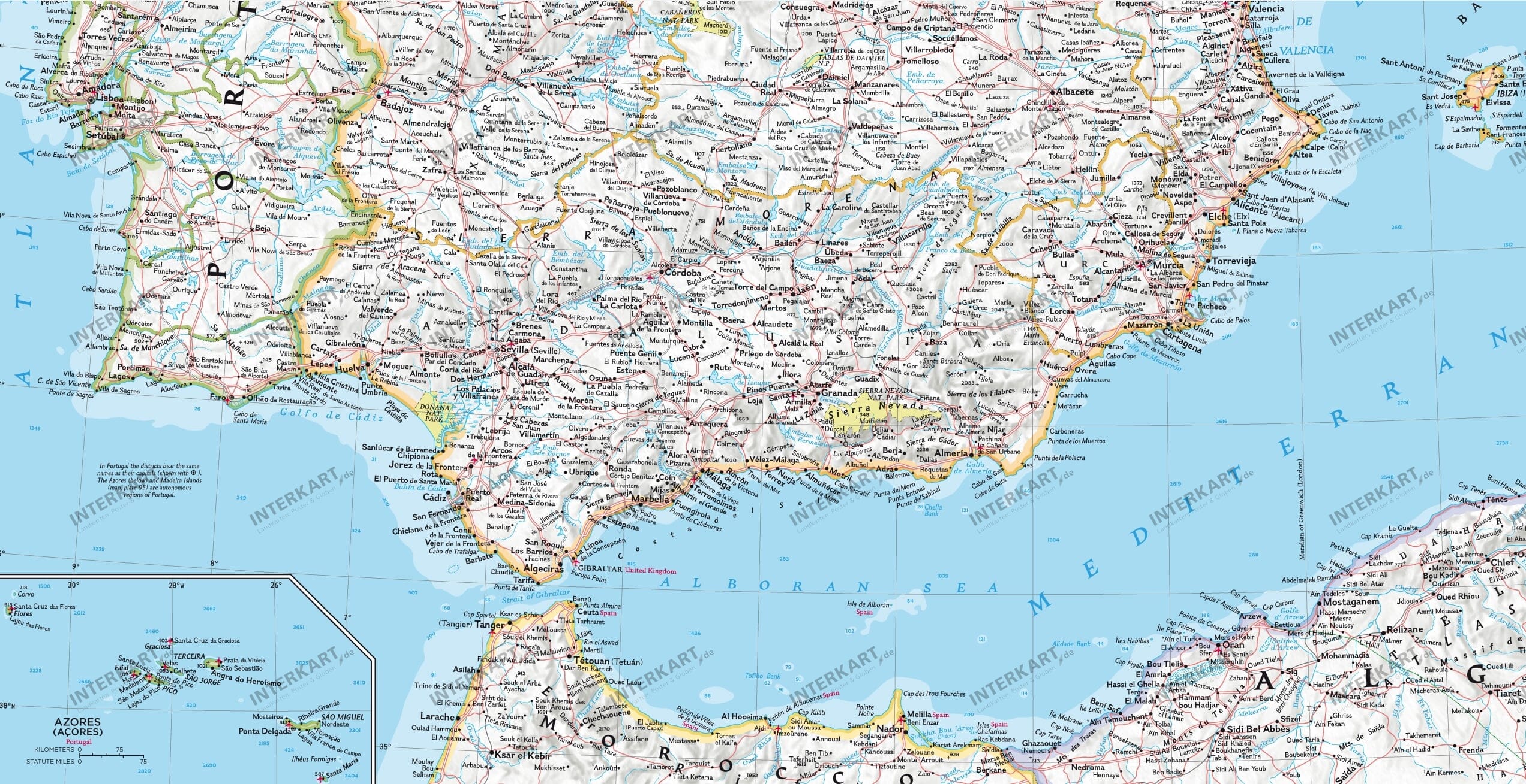 Ngs Spain And Portugal Wall Map