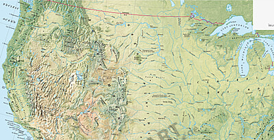 Ngs United States Physical Wall Map