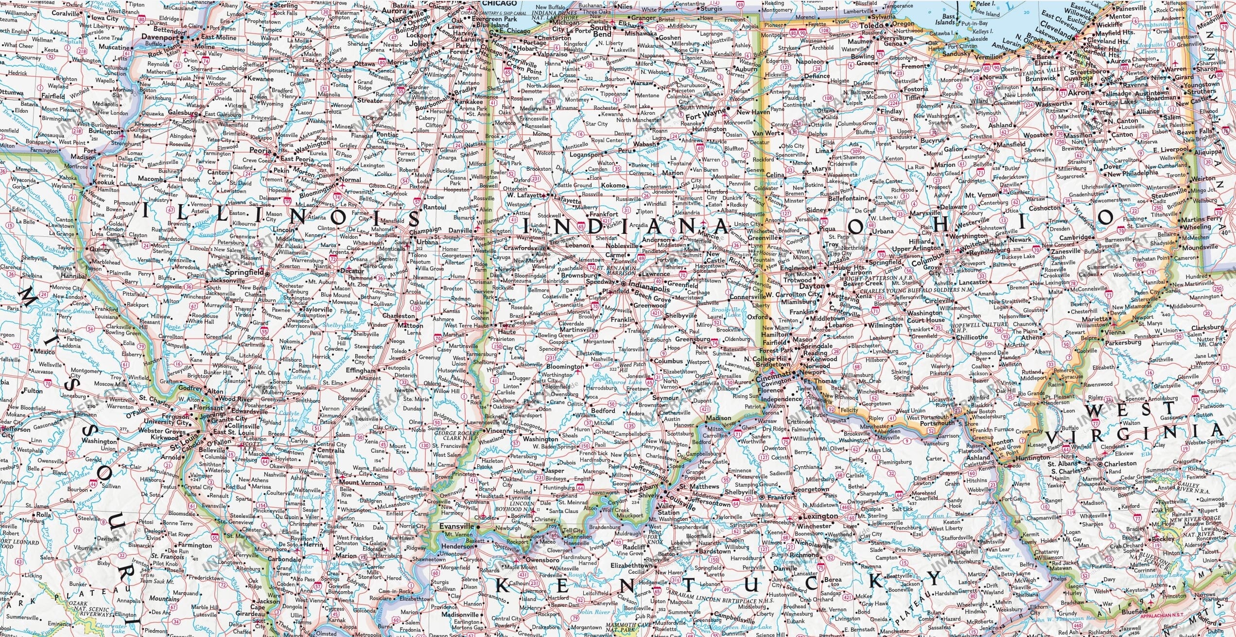 Map Of Great Lakes Illinois Ngs Great Lakes United States Wall Map