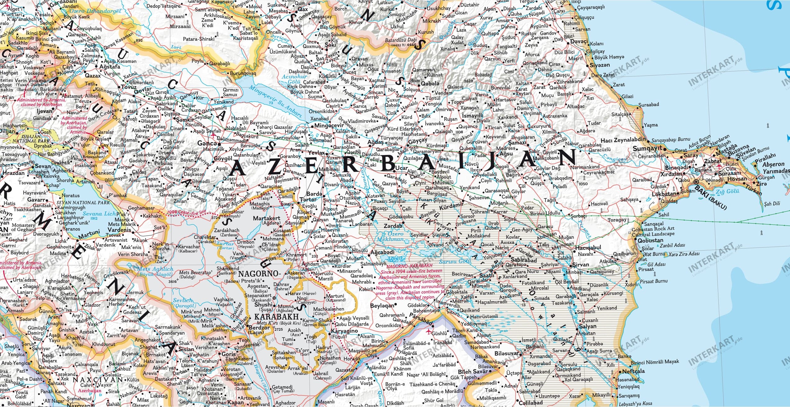 Wo liegt aserbaidschan weltkarte