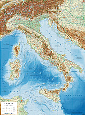 Jetzt online eine 3D Reliefkarte von Italien kaufen! Litografia Artistica Cartographica