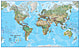 Physical World Map 1:30 Mio - Magnetic Board