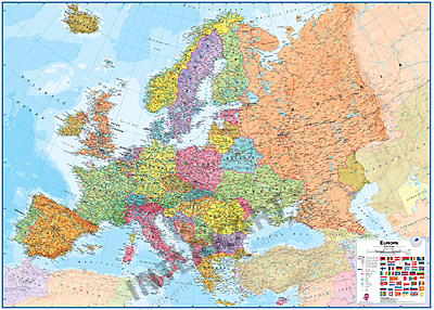 Politische Europa Karte Standardformat 136 X 100cm