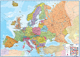 Politische Europa Karte Standardformat 136 X 100cm